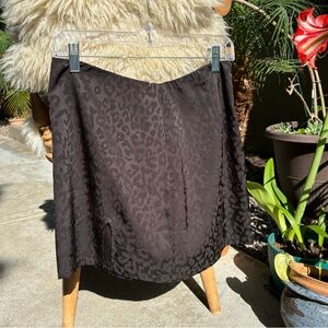 Black Leopard Mini Skirt
